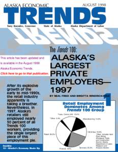 West Coast of the United States / Tanana Chiefs Conference / Providence Alaska Medical Center / Southcentral Foundation / Economy of Alaska / Trans-Alaska Pipeline System / PenAir / Alyeska / NANA Development Corporation / Alaska / Western United States / Arctic Ocean