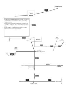 To Indianapolis I-70 Terre Haute • Distance from Sullivan (Intersection of Routes 154 & 41) to