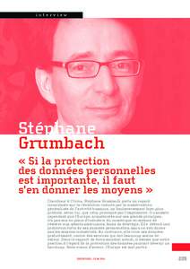 interview  Stéphane Grumbach « Si la protection des données personnelles