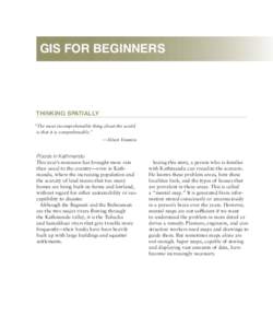 MAIN SECTION TITLE GIS FOR BEGINNERS