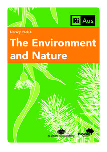 Library Pack 4  The Environment and Nature  WELCOME TO THE FOURTH