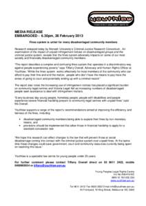 Media Release - Fines report Mar 2013