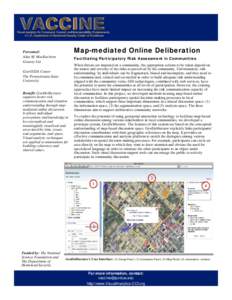 RVAC Name and Logo  Map-mediated Online Deliberation Personnel: Alan M. MacEachren