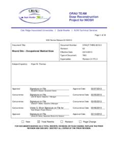 ORAU TEAM Dose Reconstruction Project for NIOSH Oak Ridge Associated Universities I Dade Moeller I MJW Technical Services Page 1 of 18