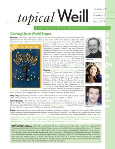 topical Weill  Volume 28 Number 2 Fall 2010