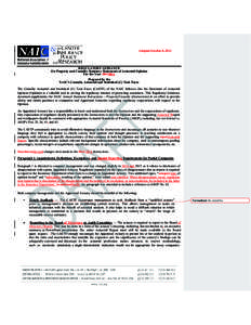 Adopted October 8, 2013  REGULATORY GUIDANCE On Property and Casualty Statutory Statements of Actuarial Opinion For the Year[removed]Prepared by the