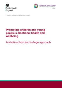 Promoting children and young people’s emotional health and wellbeing A whole school and college approach  About Public Health England