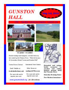 GUNSTON HALL May 3-4, [removed] : The War Comes to Virginia : Lorton, VA