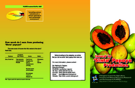 Tropical agriculture / Papaya / Carica papaya / Flora of Belize / Flora of Brazil / Papaya ringspot virus / Agriculture / Rice / Ziziphus mauritiana / Flora / Botany / Biota
