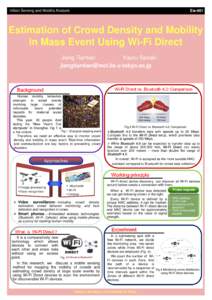 Urban Sensing and Mobility Analysis  Ew-601 Estimation of Crowd Density and Mobility in Mass Event Using Wi-Fi Direct