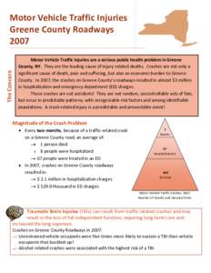 Motor Vehicle Traffic Injuries - Greene County, New York