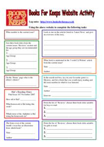 Microsoft Word - Books for Keeps Website Activity Sheet.doc