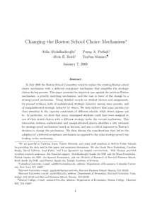 New England Association of Schools and Colleges / Mathematics / Boston Public Schools / Stable marriage problem / Massachusetts / University and college admission / High school / Boston College / Education / Alvin E. Roth / Youth