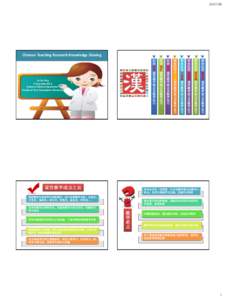 Chinese Teaching Research Knowledge Sharing 汉 语 语