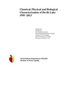 Earth / Environmental science / Environmental chemistry / Aquatic ecology / Devils Lake / Environmental soil science / Water quality / Lake / Total dissolved solids / Water / Environment / Water pollution