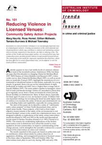 AUSTRALIAN INSTITUTE OF CRIMINOLOGY No[removed]Reducing Violence in