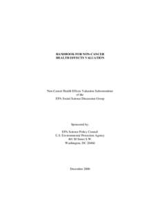 Business / Finance / Financial economics / Welfare economics / Contingent valuation / Valuation / Cost–benefit analysis / Health economics / Risk / Economics / Environmental economics / Evaluation methods