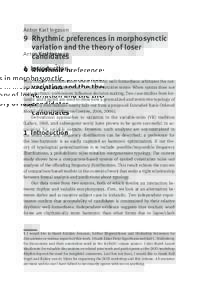 Anton Karl Ingason  9 Rhythmic preferences in morphosynctic variation and the theory of loser candidates 1 Introduction
