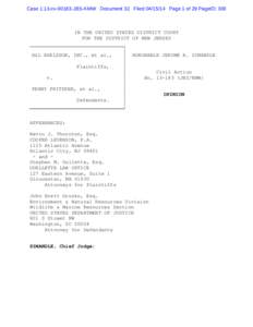 Case 1:13-cv[removed]JBS-KMW Document 32 Filed[removed]Page 1 of 29 PageID: 300  IN THE UNITED STATES DISTRICT COURT FOR THE DISTRICT OF NEW JERSEY H&L AXELSSON, INC., et al.,