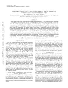 Version May 8, 2014 Preprint typeset using LATEX style emulateapj v[removed]DISINTEGRATION OF COMET C/2012 S1 (ISON) SHORTLY BEFORE PERIHELION: EVIDENCE FROM INDEPENDENT DATA SETS