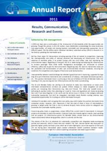 2011 Results, Communication, Research and Events Editorial by EIA management Table of Contents[removed]in the Intermodal