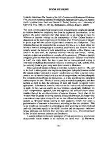 BOOK REVIEWS MARn.YN STRA1HBRN, The Gender o/the Gift: Problems with Women and Problems with Society in Melanesia [Studies in Melanesian Anthropology 6; gen. eds. Gilbert Herdt, Fitzjohn Porter Poole and Donald F. Tuzin]