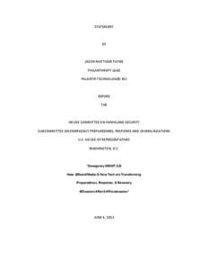 Emergency management / Federal Emergency Management Agency / National Voluntary Organizations Active in Disaster / Public safety / Management / Palantir Technologies