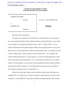 Case 2:15-cvKSH-CLW Document 31 FiledPage 1 of 4 PageID: 245 NOT FOR PUBLICATION UNITED STATES DISTRICT COURT FOR THE DISTRICT OF NEW JERSEY