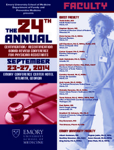 Emory University School of Medicine Department of Family and Preventive Medicine presents  24