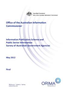 Information publication scheme and public sector information survey questionnaire