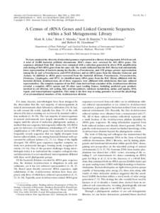 APPLIED AND ENVIRONMENTAL MICROBIOLOGY, May 2003, p. 2684–[removed]/$08.00⫹0 DOI: [removed]AEM[removed]–[removed]Copyright © 2003, American Society for Microbiology. All Rights Reserved. Vol. 69, No. 5