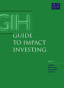 GIH  Guide to impact Investing MAY 2011