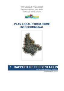 REPUBLIQUE FRANCAISE Département du Haut Rhin Vallée de Saint-Amarin PLAN LOCAL D’URBANISME INTERCOMMUNAL