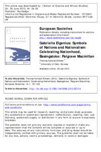 This article was downloaded by: [School of Oriental and African Studies] On: 26 June 2012, At: 06:05 Publisher: Routledge Informa Ltd Registered in England and Wales Registered Number: Registered office: Mortimer