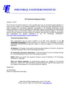 Microsoft Word - IFI Technical Assistance Policy[removed]doc