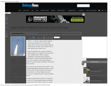 Japan Begins National Security Space Buildup