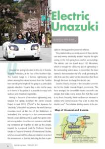 COVER STORY  Electric Unazuki An electric car glides through the hot spring resort of Unazuki