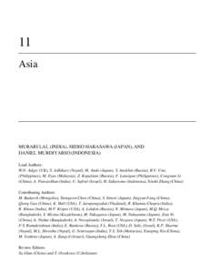 11 Asia MURARI LAL (INDIA), HIDEO HARASAWA (JAPAN), AND DANIEL MURDIYARSO (INDONESIA) Lead Authors: