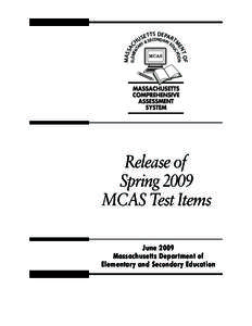 High School All Subjects (MCAS Released Items Document[removed])