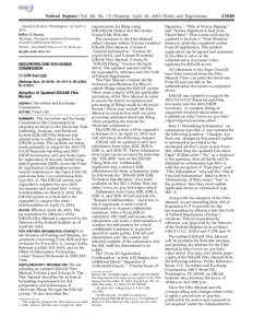 Federal Register / Vol. 80, NoMonday, April 20, Rules and Regulations Issued in Renton, Washington, on April 3, 2015. Jeffrey E. Duven, Manager, Transport Airplane Directorate, Aircraft Certification Servic