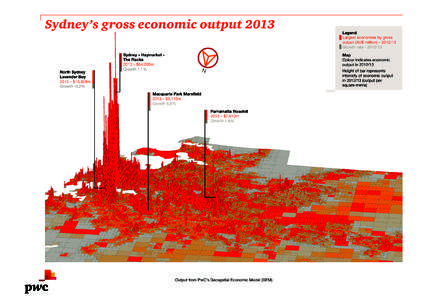 Sydney’s gross economic output[removed]North Sydney Lavender Bay 2013 – $10,928m Growth -0.2%