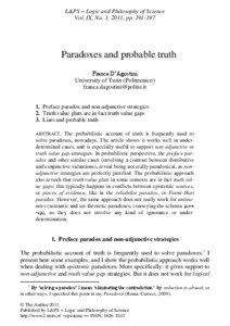 Philosophical logic / Rules of inference / Epistemology / Truth / Dialetheism / Lottery paradox / Law of excluded middle / Law of noncontradiction / Relativism / Logic / Philosophy / Paradoxes