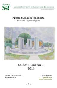 Applied Language Institute Intensive English Program Student Handbook 2014 SWBCC 1207 North Elm