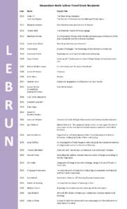 Microsoft Word - LeBrun - Grant Recipients