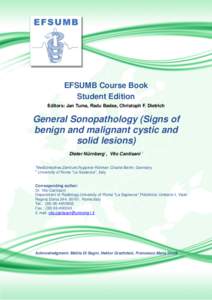 ECBSE General SonopathologyEFSUMB Course Book Student Edition