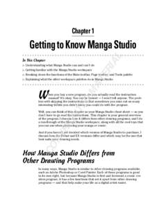 Chapter 1  AL Getting to Know Manga Studio  Understanding what Manga Studio can and can’t do