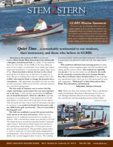 STEM2STERN Summer 2014 – Vol. 9 No. 2 GLBBS Mission Statement  Joyce and Hank Vander Werp with