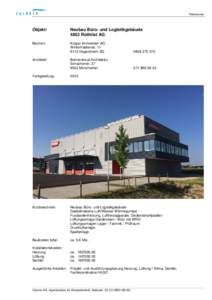 Referenzen  Objekt: Neubau Büro- und Logistikgebäude 4852 Rothrist AG