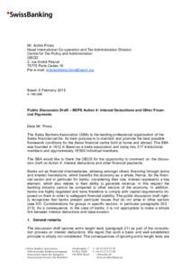 Mr. Achim Pross Head International Co-operation and Tax Administration Division Centre for Tax Policy and Administration OECD 2, rue André Pascal[removed]Paris Cedex 16