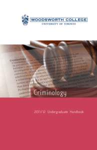 CriminologyUndergraduate Handbook CriminologyUndergraduate Handbook